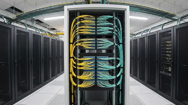 Optical distribution frame in a telecom rack@dimifiber Optical distribution frame in a telecom rack@dimifiber