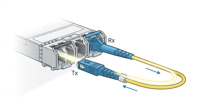 Tx signal looped back to Rx on the same device@dimifiber Tx signal looped back to Rx on the same device@dimifiber